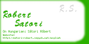 robert satori business card