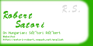 robert satori business card